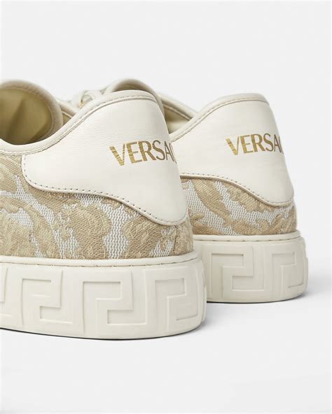 versace high top sneakers|Versace greca barocco print sneakers.